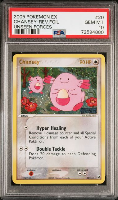 2005 POKEMON EX UNSEEN FORCES #20 CHANSEY-REV.FOIL UNSEEN FORCES - Front
