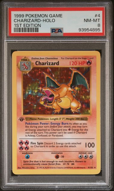 1999 POKEMON GAME #4 CHARIZARD-HOLO 1ST EDITION - Front