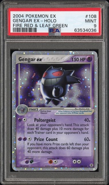 2004 POKEMON EX FIRE RED & LEAF GREEN #108 GENGAR EX-HOLO FIRE RED & LEAF GREEN - Front