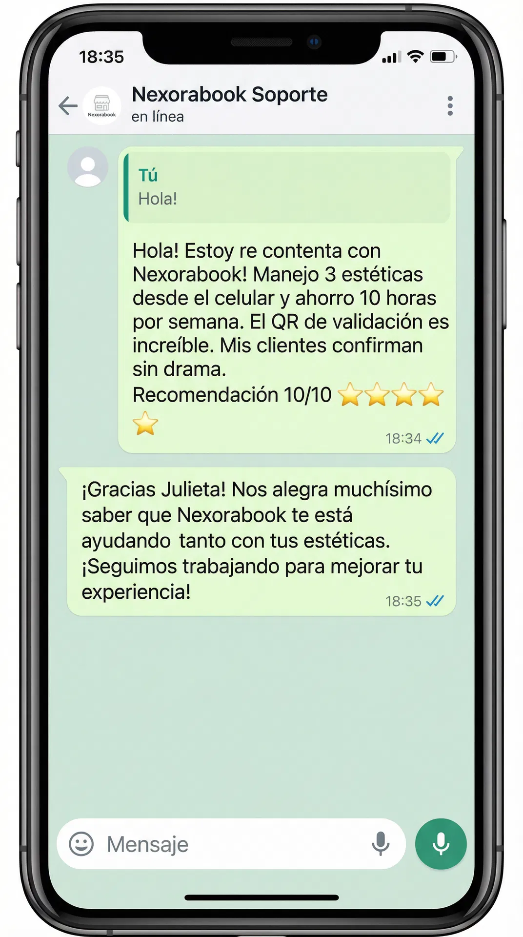 Testimonio Julieta - WhatsApp