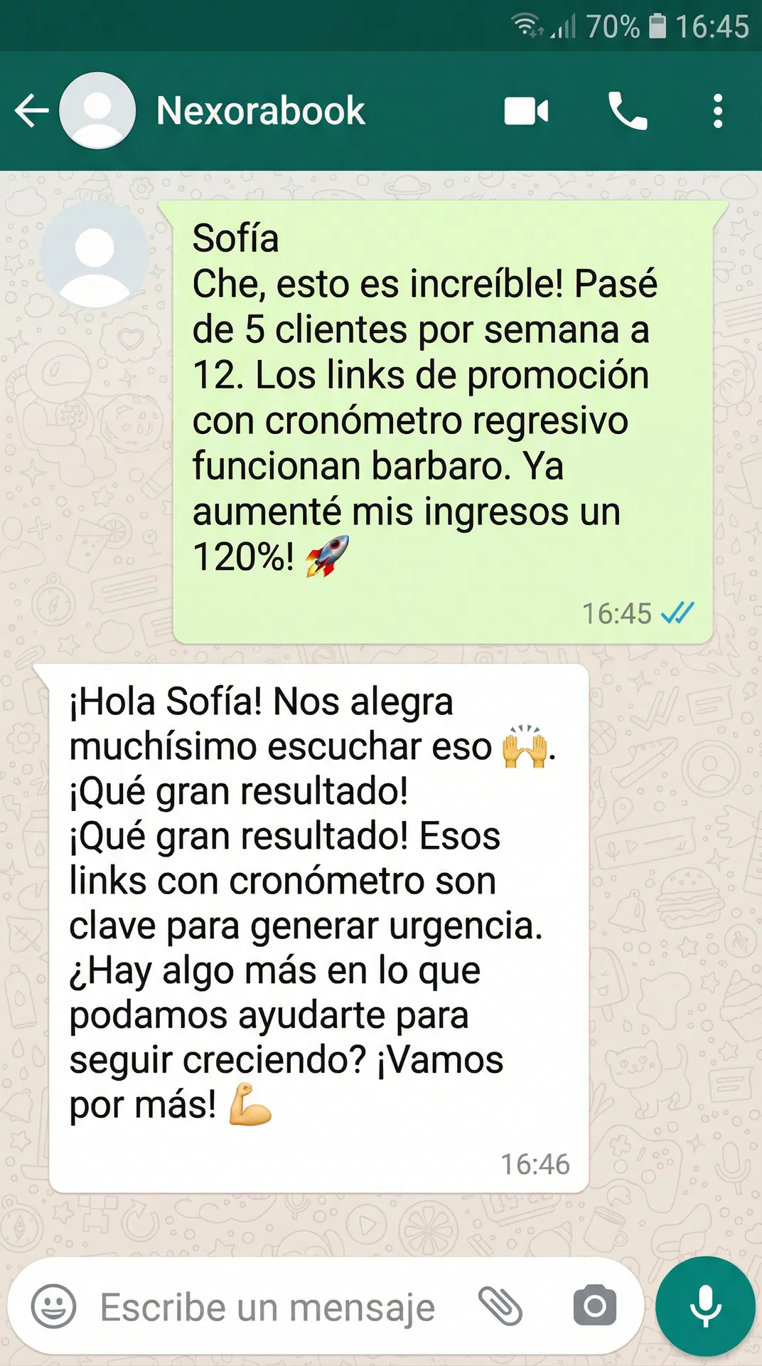 Testimonio Sofía - WhatsApp