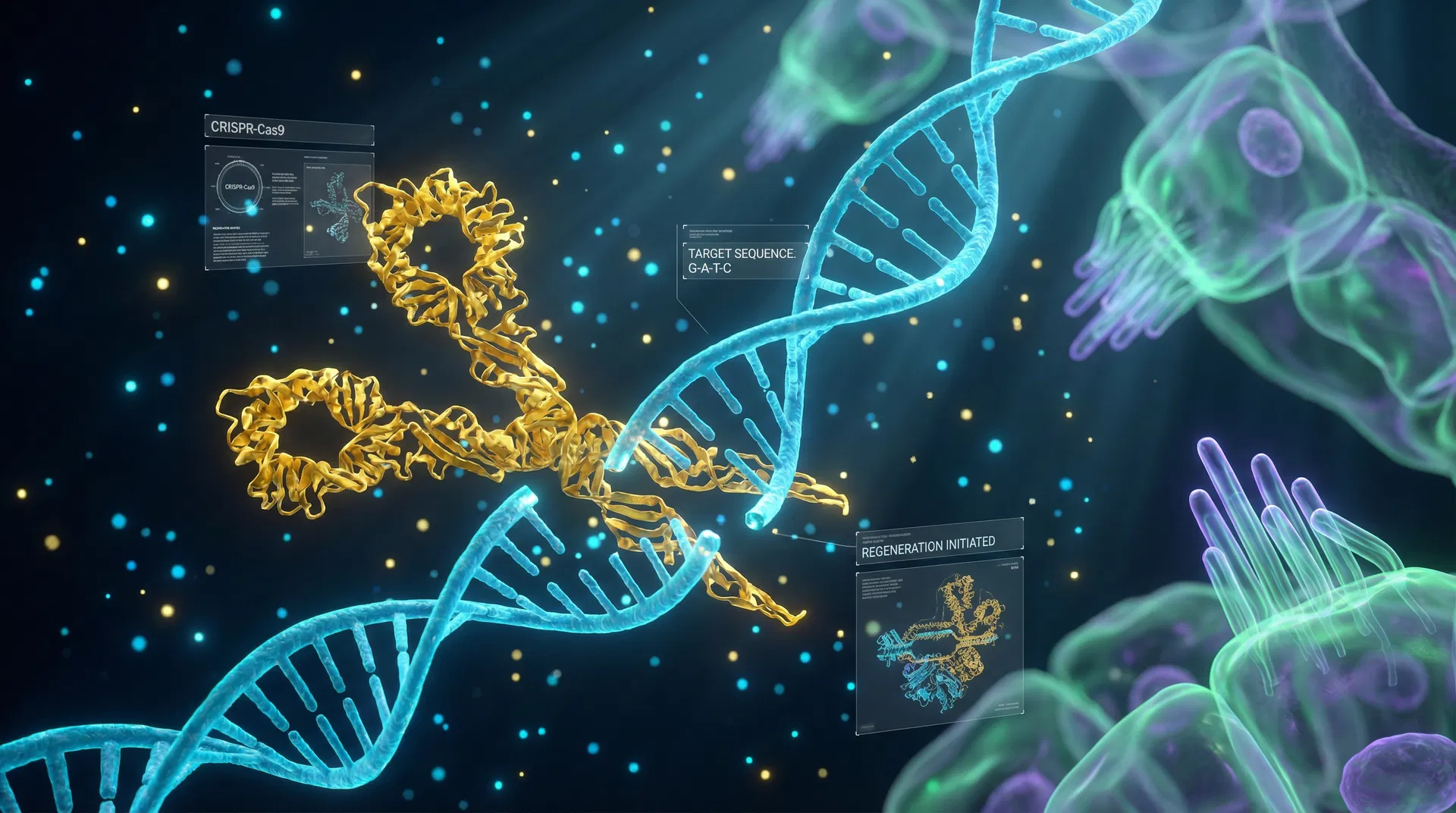 CRISPR-Cas9 gene editing for hearing restoration