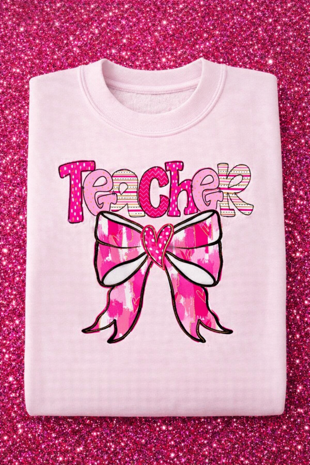 Teacher Bow Sweatshirt