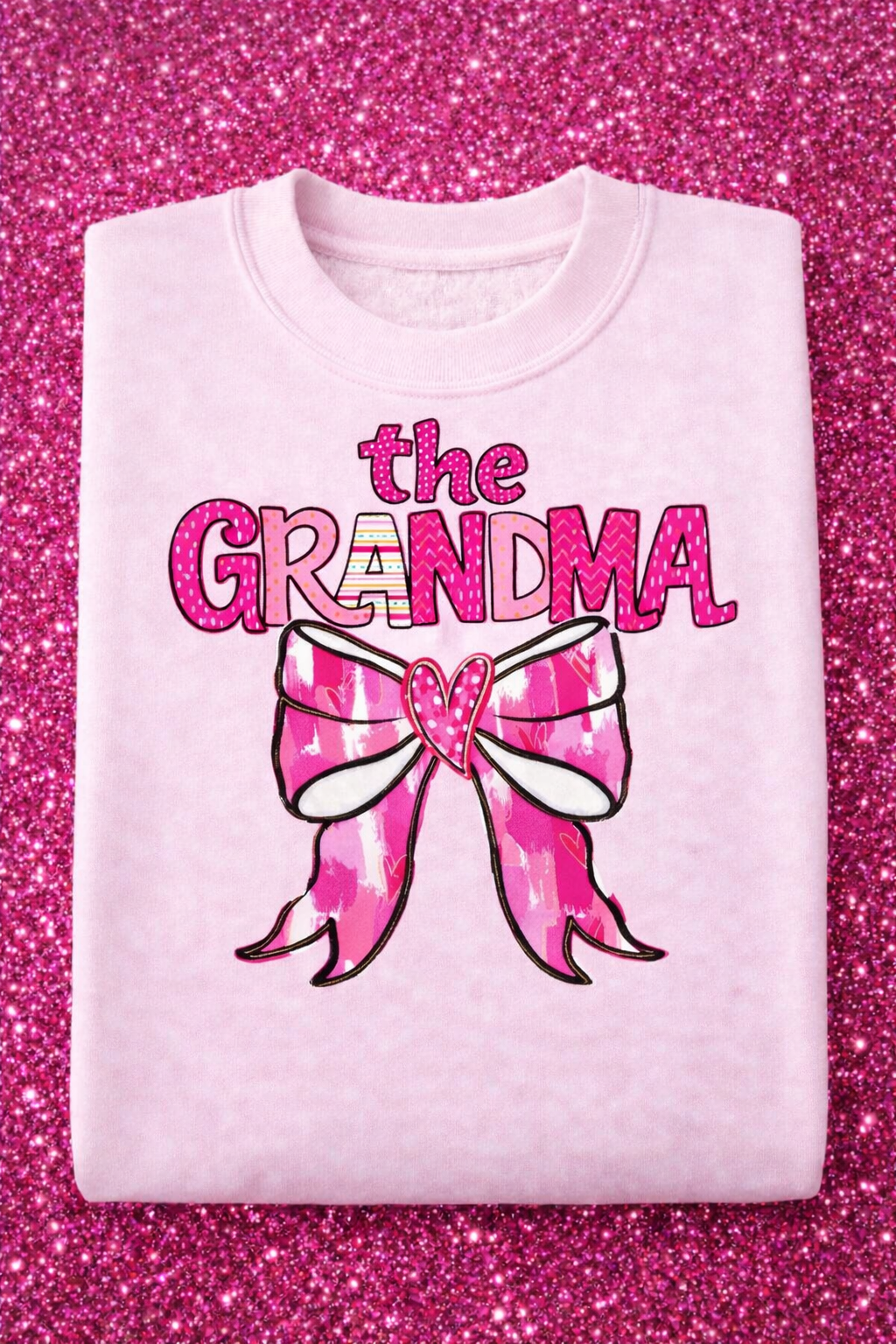 Pink Grandma Bow Sweatshirt