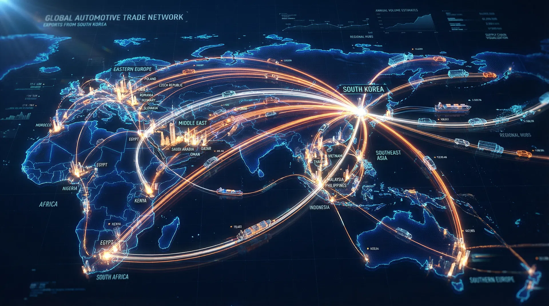 글로벌 자동차 무역 네트워크