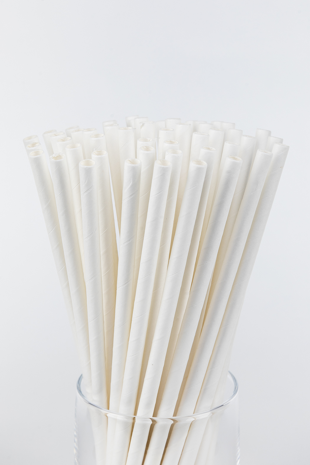 6X197mm  Kağıt Pipet - Beyaz Sargısız 50 Lik Kutu 2