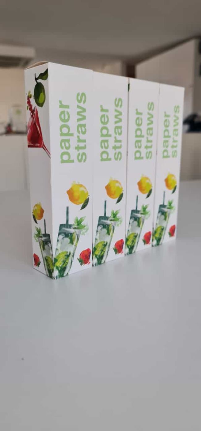 6X197mm  Kağıt Pipet - Beyaz Sargısız 50 Lik Kutu