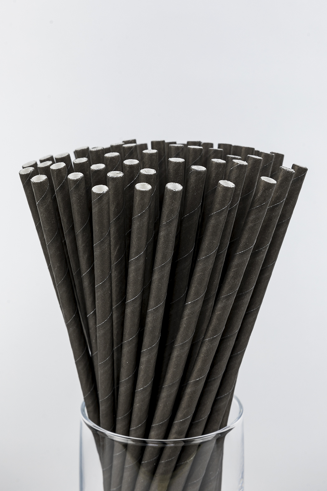 6X197mm Kağıt Pipet - Siyah Sargısız 250 Lik Kutu