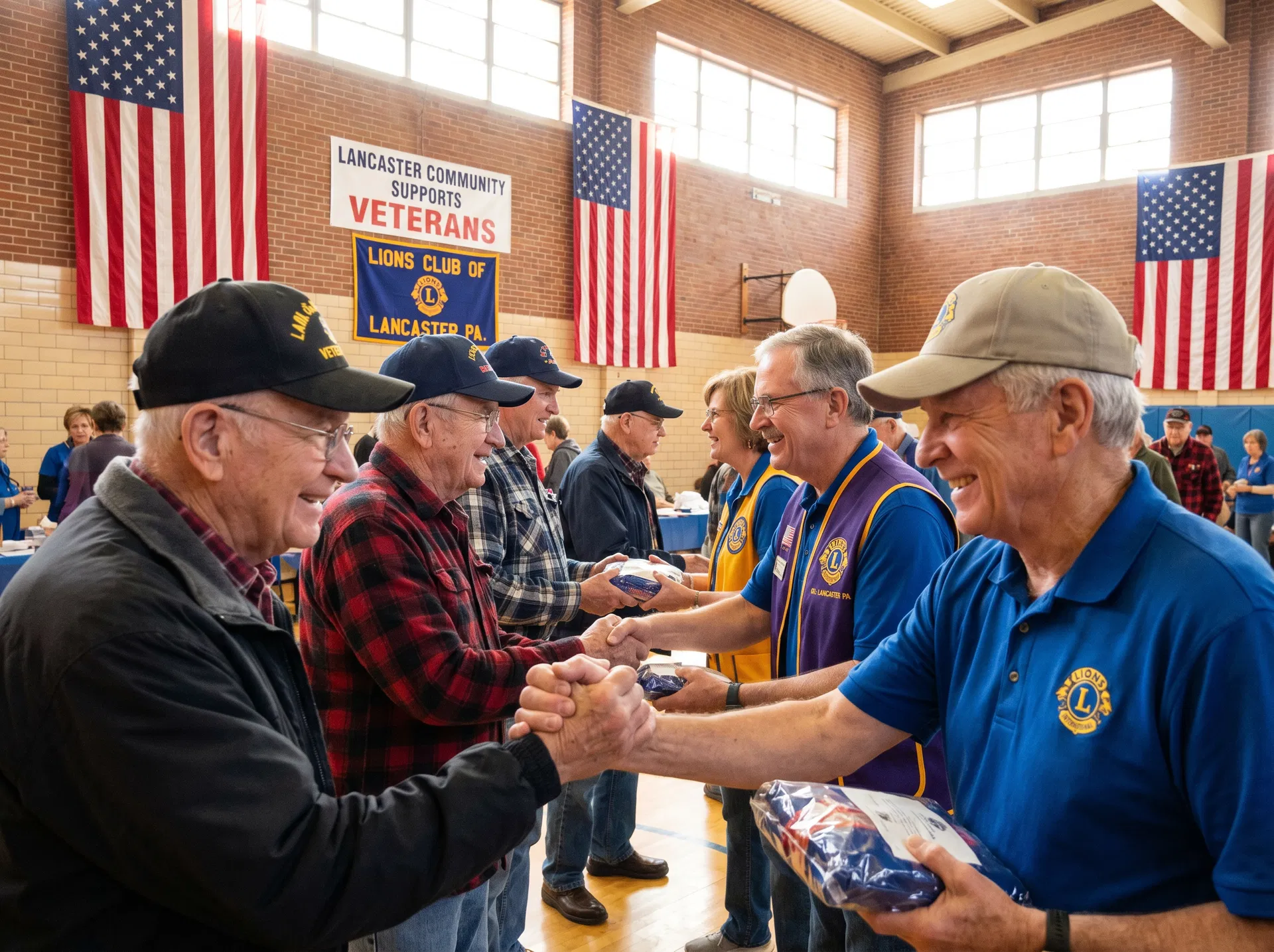 Lions Club members serving veterans in Lancaster PA