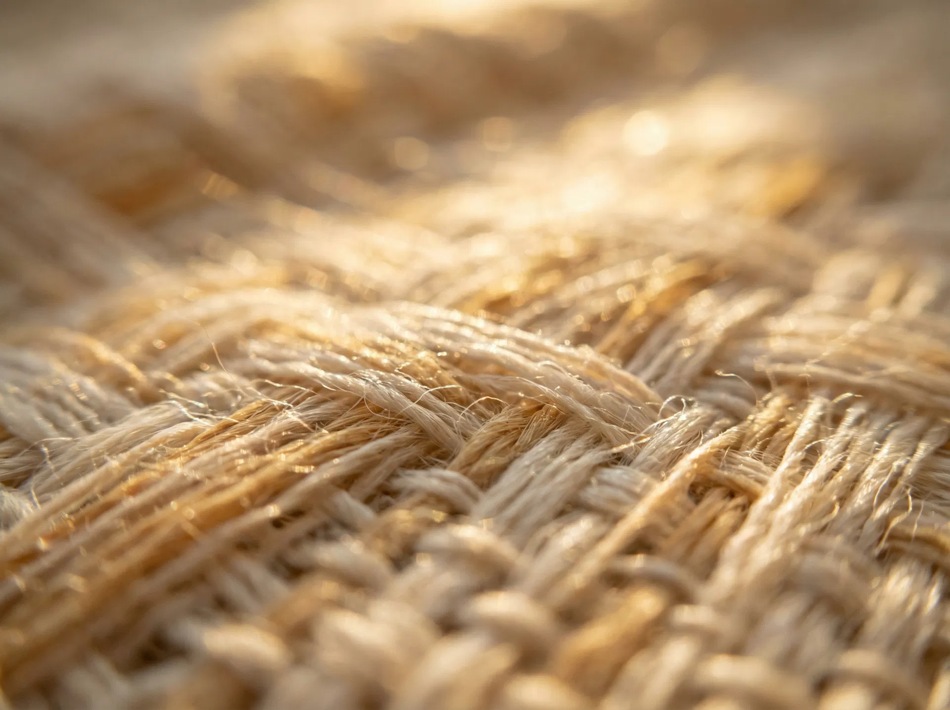 Hand-woven piña fiber texture in warm golden light