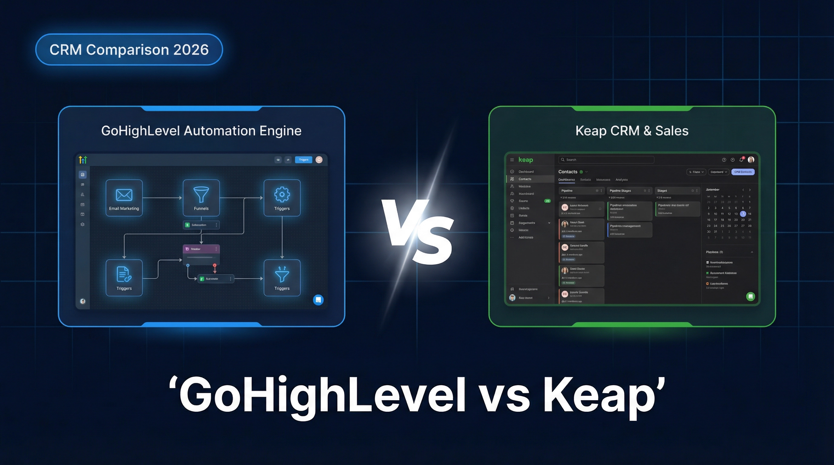 GoHighLevel vs Keap (Infusionsoft): Full Comparison for Small Businesses (2026)