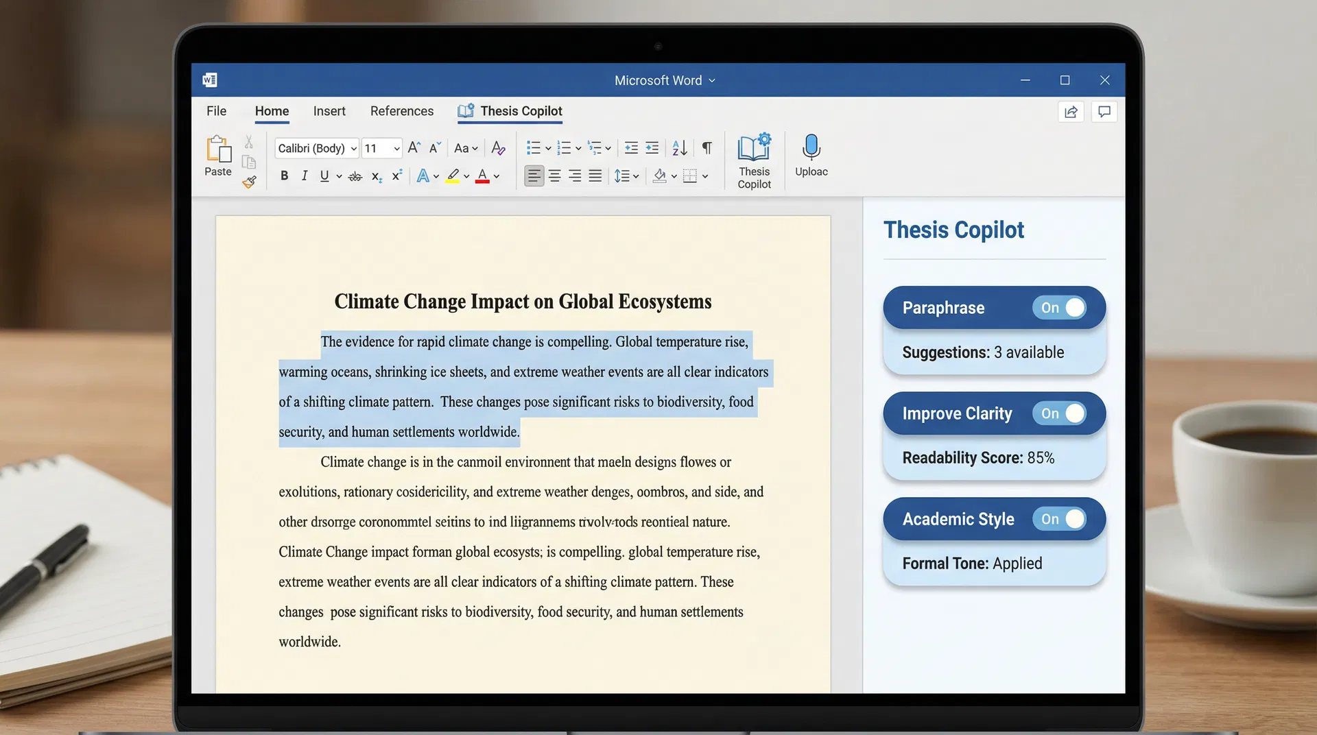 Thesis Copilot Add-in in Word