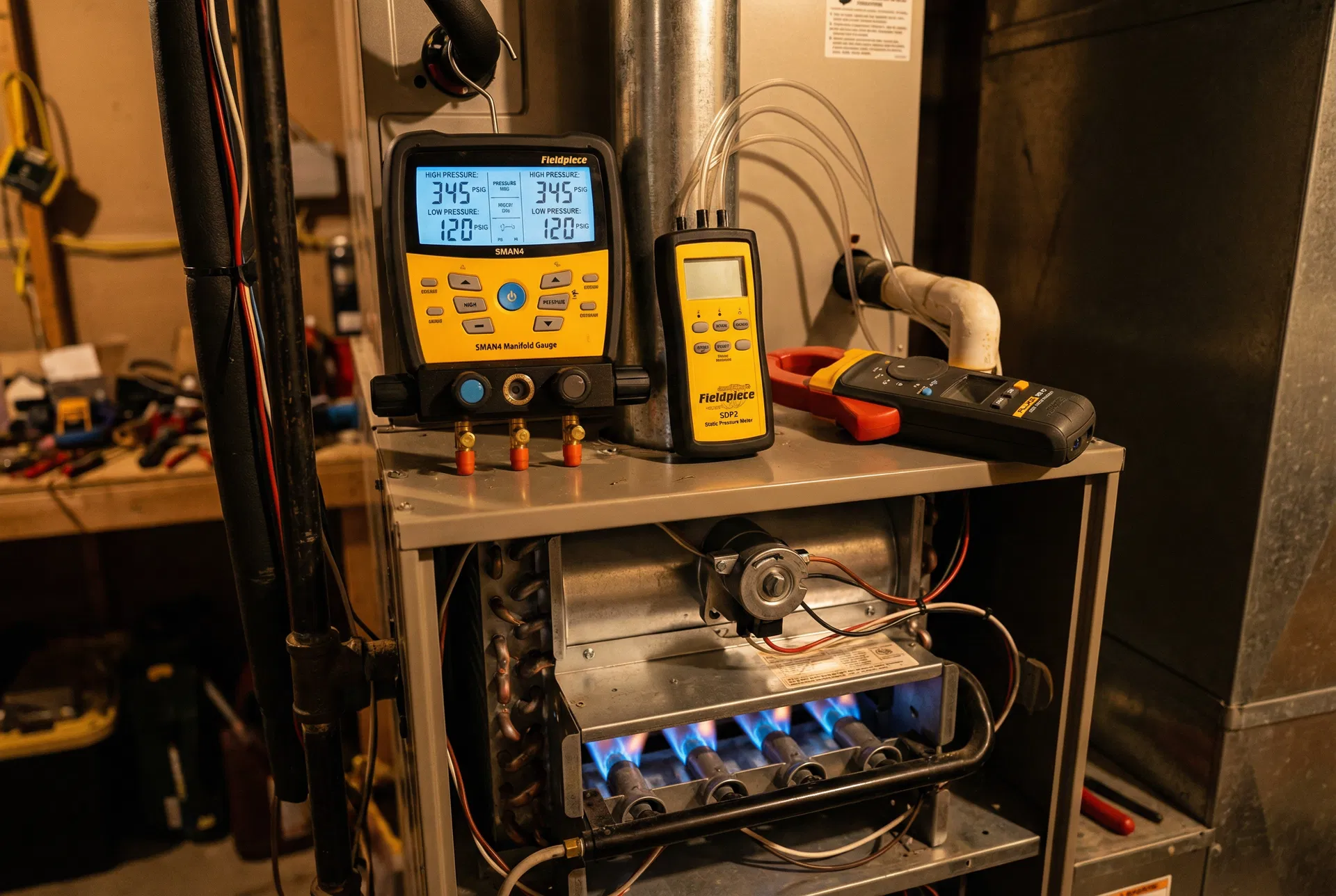 Breezy technician performing diagnostic inspection