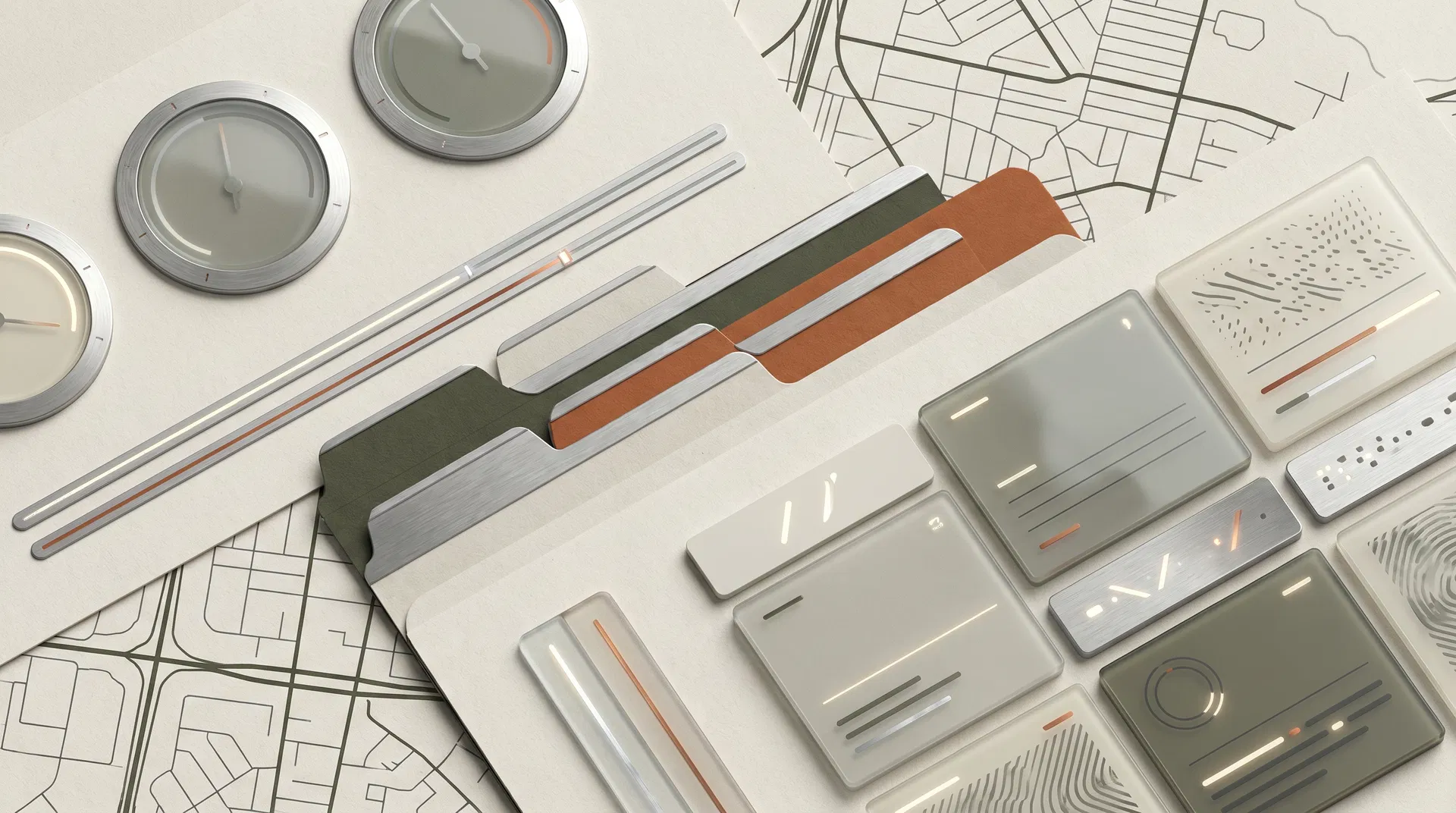 Panel visual abstracto para el resumen gráfico del portal