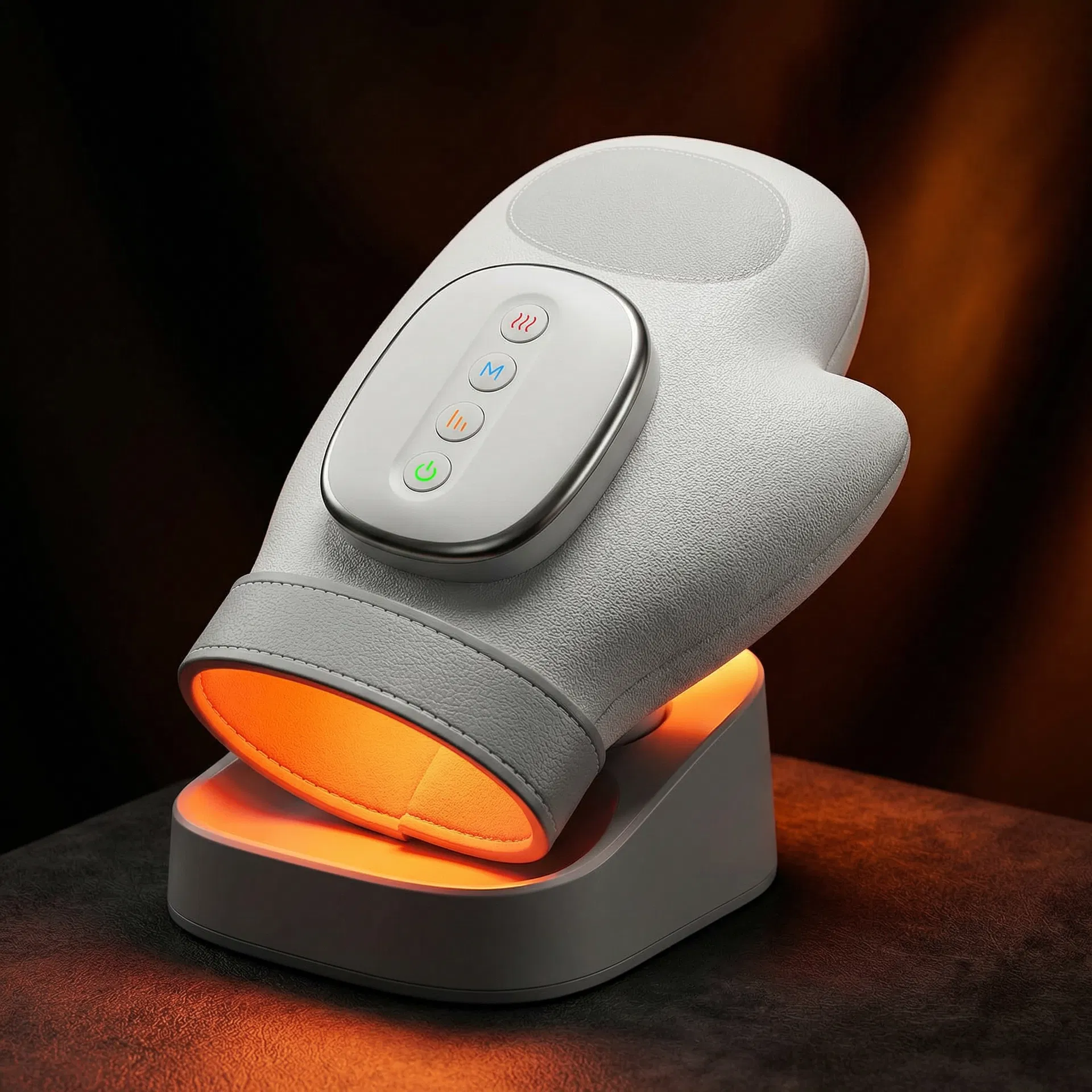 Heat therapy active with LED glow