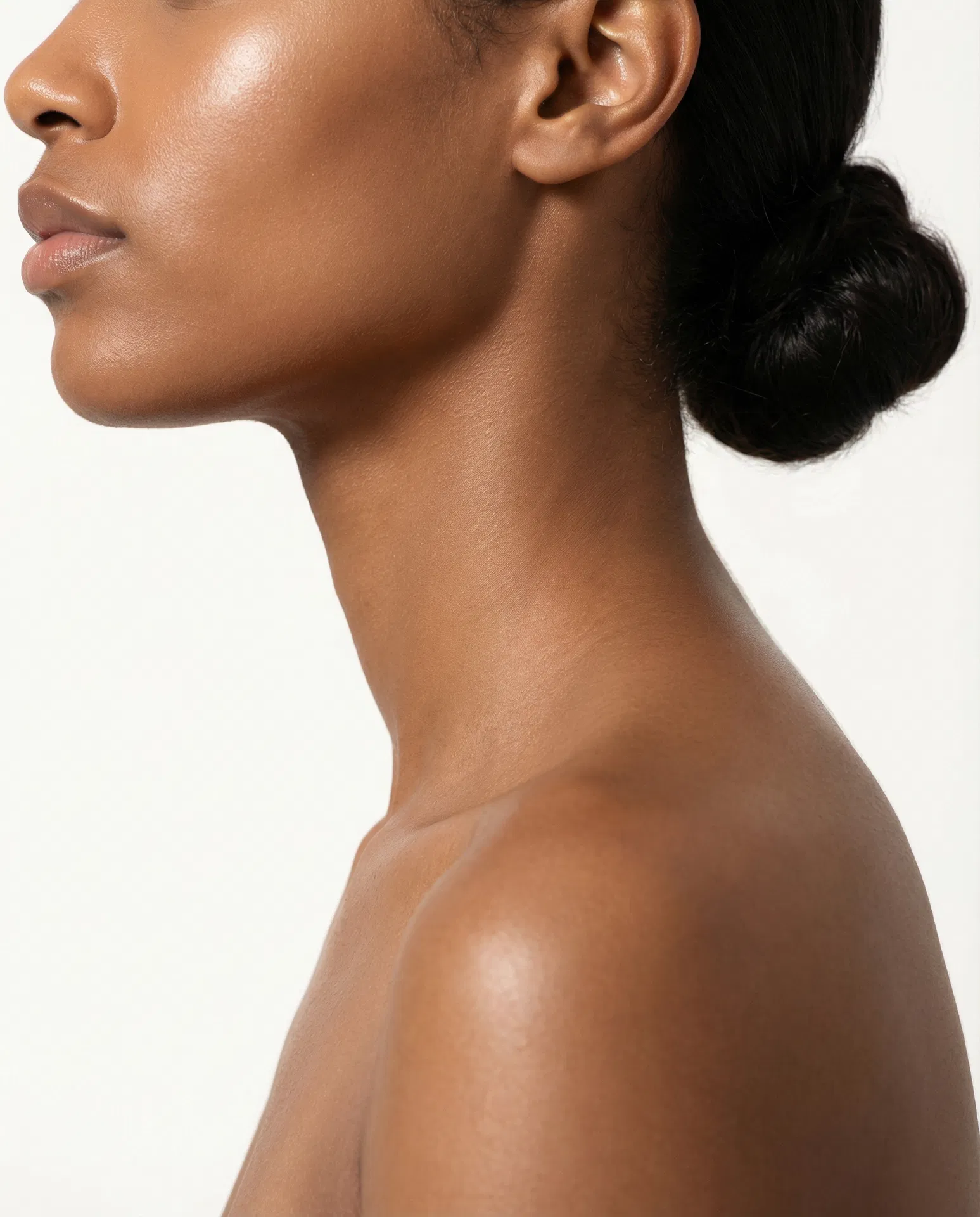 Elegant neck and jawline