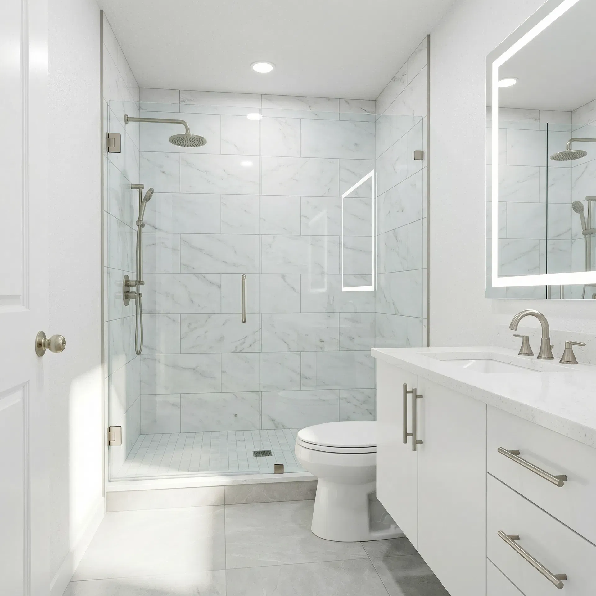 After bathroom remodel