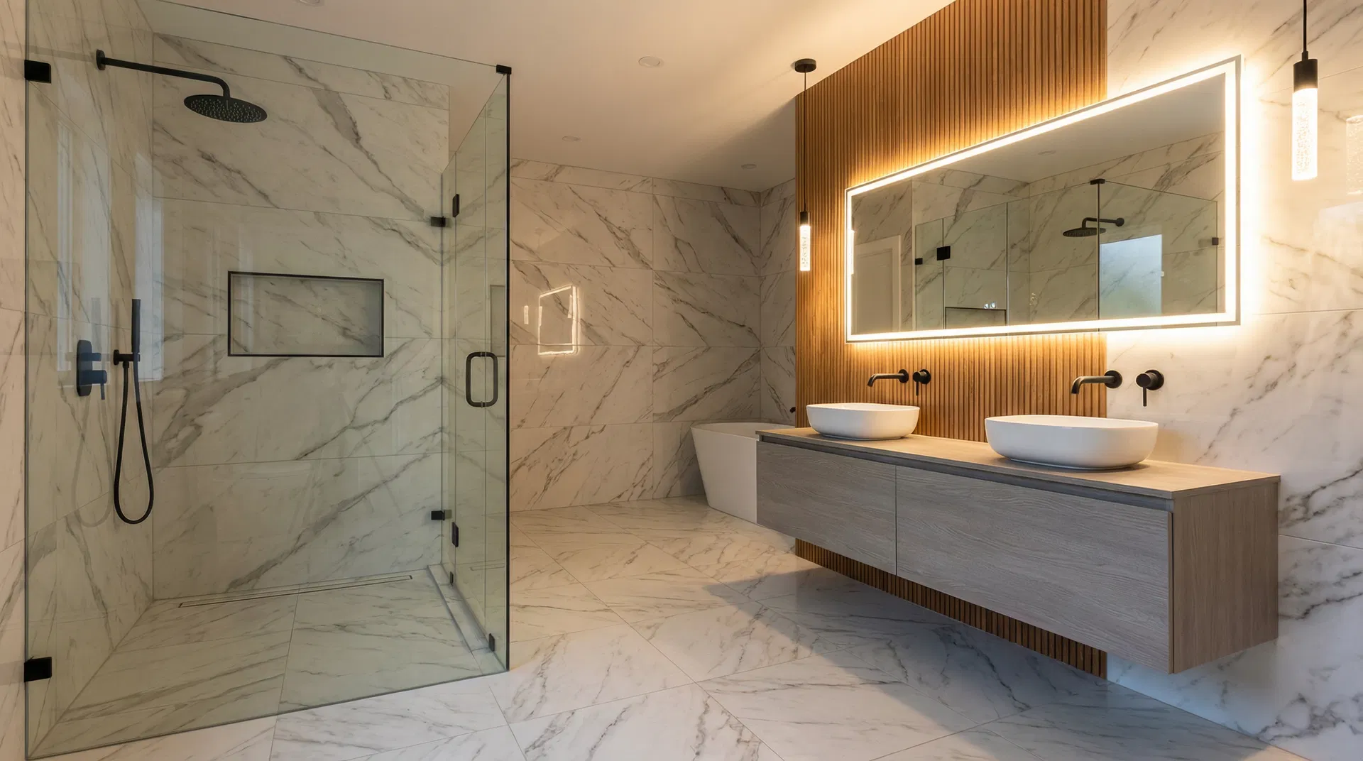 Luxury bathroom remodel by General Modernizer in Nassau County NY