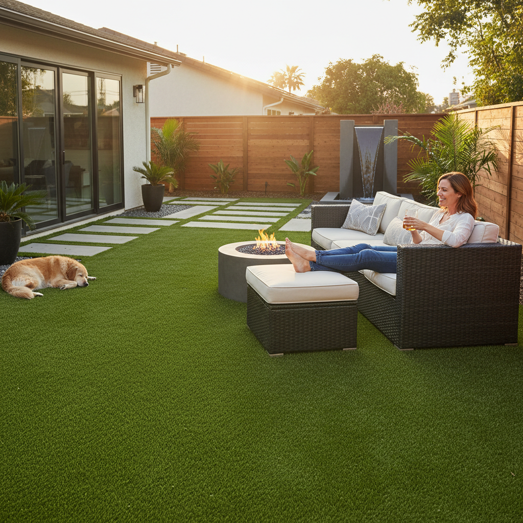 Artificial grass benefits for homeowners - commercial property landscaping