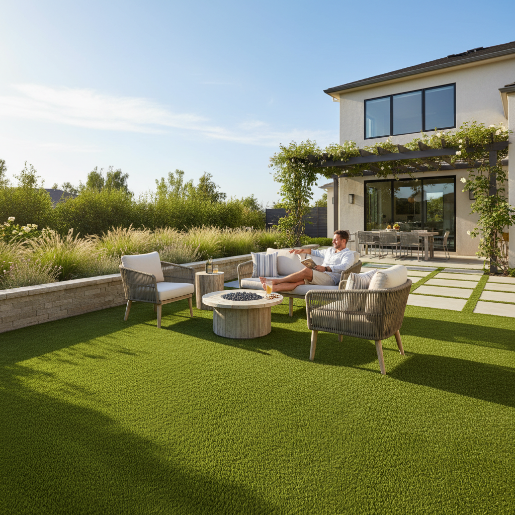 Artificial grass benefits for homeowners - backyard entertainment and