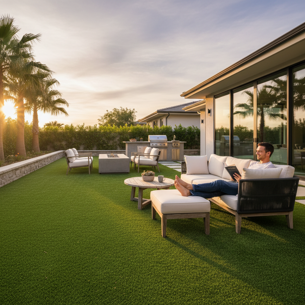 Artificial grass benefits for homeowners - backyard entertainment and