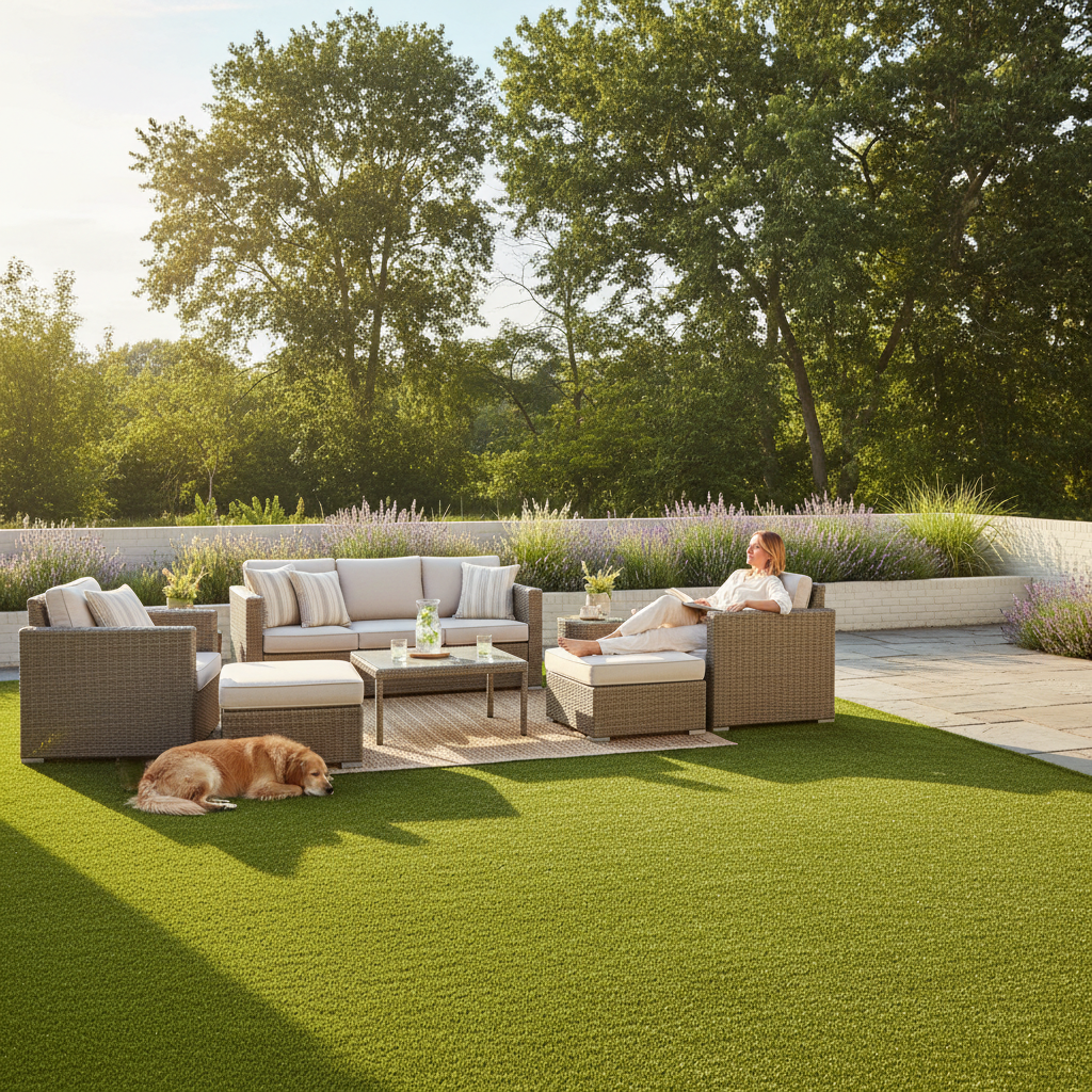 Artificial grass benefits for homeowners - backyard entertainment and