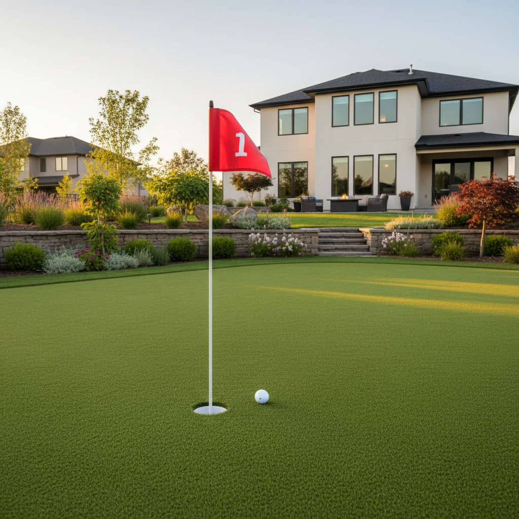 6 Benefits of Installing a Backyard Putting Green in Brooklyn - artificial grass installation by Pags The Turf Guy
