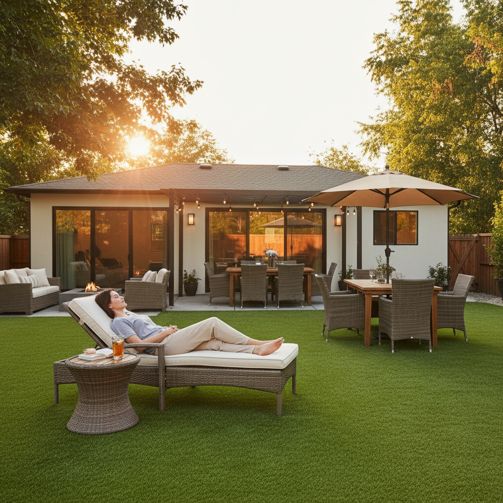Artificial grass benefits for homeowners - backyard entertainment and