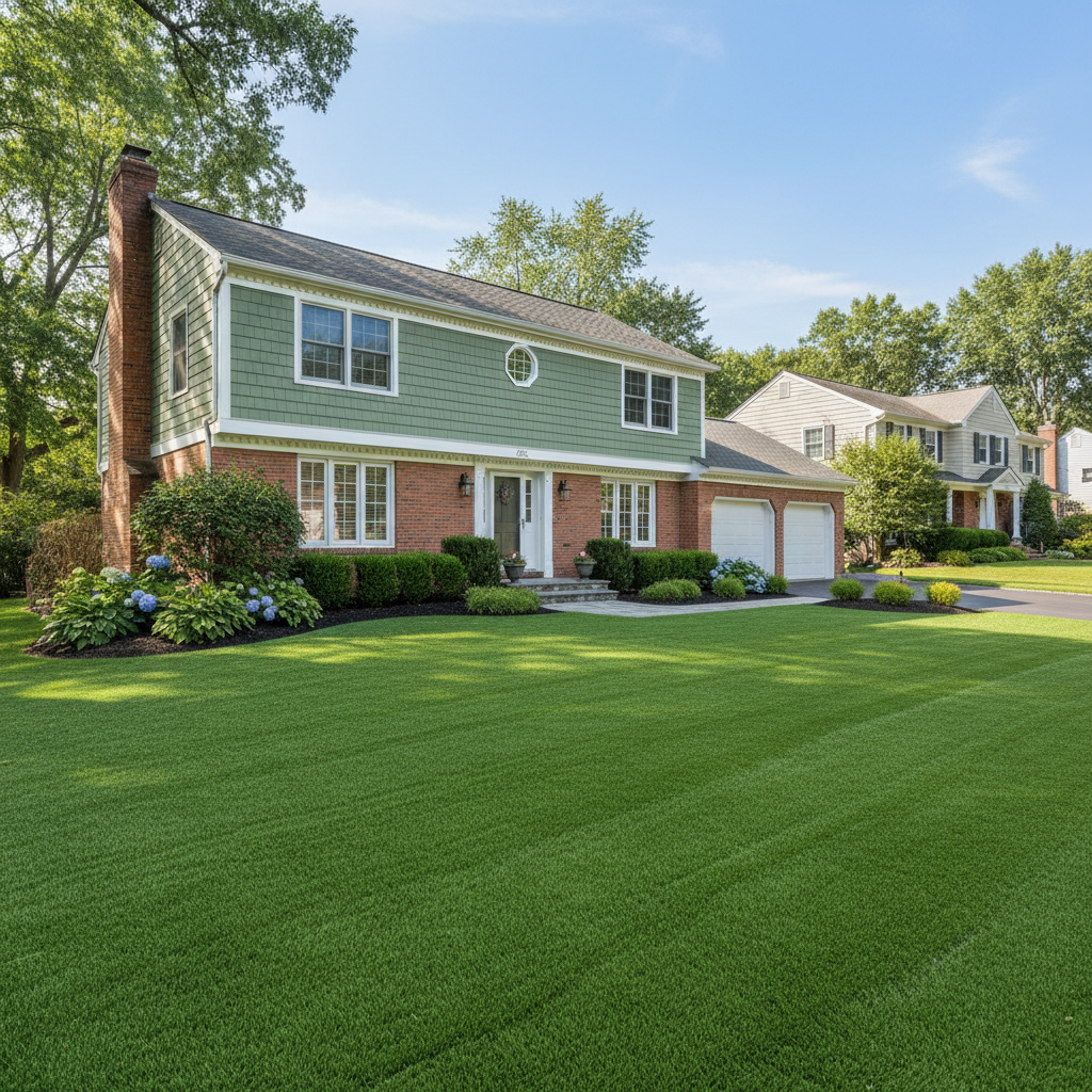 Boost Home Value & Curb Appeal Year-Round with Artificial Grass in CT, NYC, NJ - artificial grass installation by Pags The Turf Guy