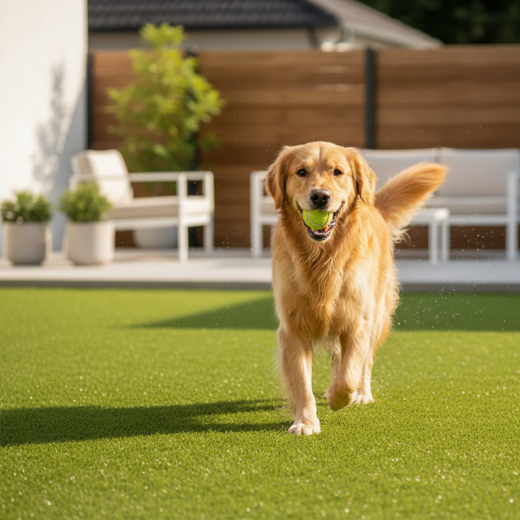 7 Dog-Friendly Backyard Ideas with Synthetic Turf in Darien, CT - artificial grass installation by Pags The Turf Guy