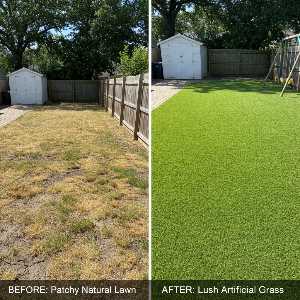 Artificial grass benefits for homeowners - low maintenance Artificial grass benefits for homeowners - low maintenance