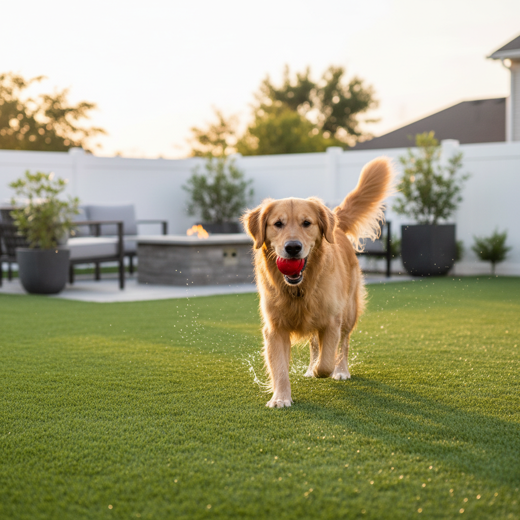 7 Dog-Friendly Backyard Ideas with Synthetic Turf in Hoboken, NJ - artificial grass installation by Pags The Turf Guy