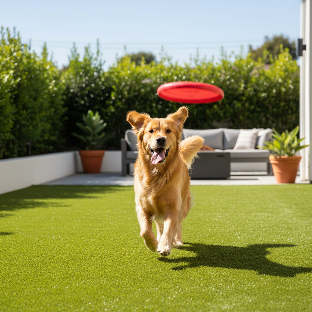 7 Dog-Friendly Backyard Ideas with Synthetic Turf in New York City - artificial grass installation by Pags The Turf Guy