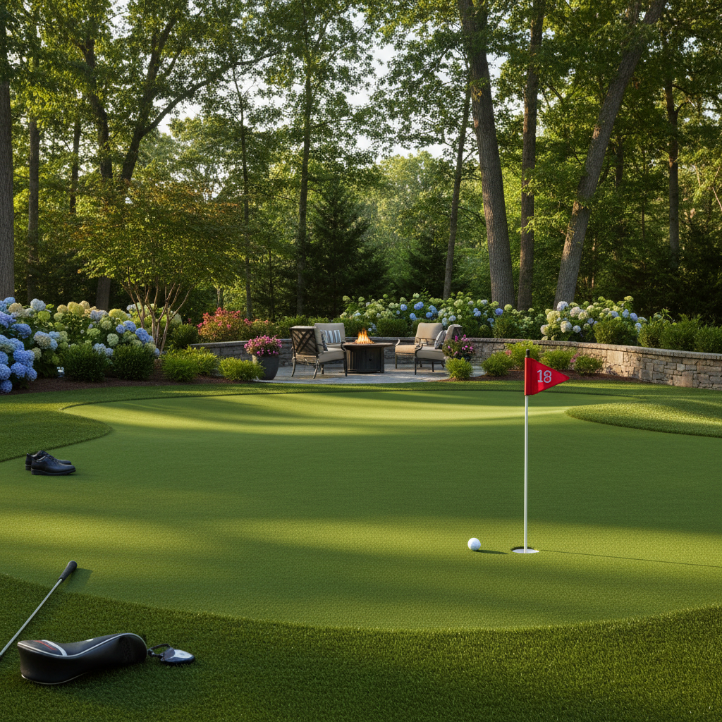 6 Benefits of Installing a Backyard Putting Green in Greenwich, CT - artificial grass installation by Pags The Turf Guy