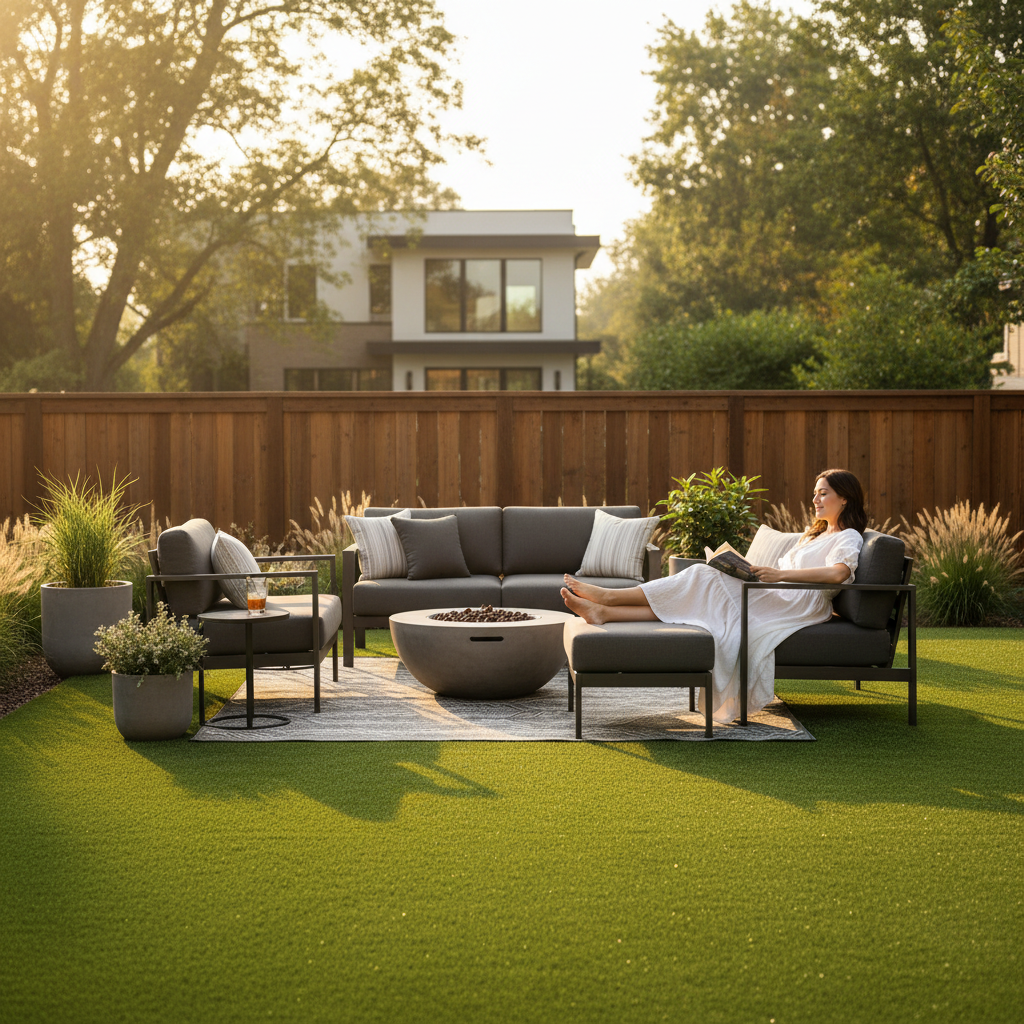 Artificial grass benefits for homeowners - backyard entertainment and