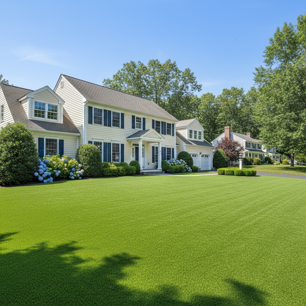 Boost Stamford Home Value with All-Season Artificial Grass - artificial grass installation by Pags The Turf Guy