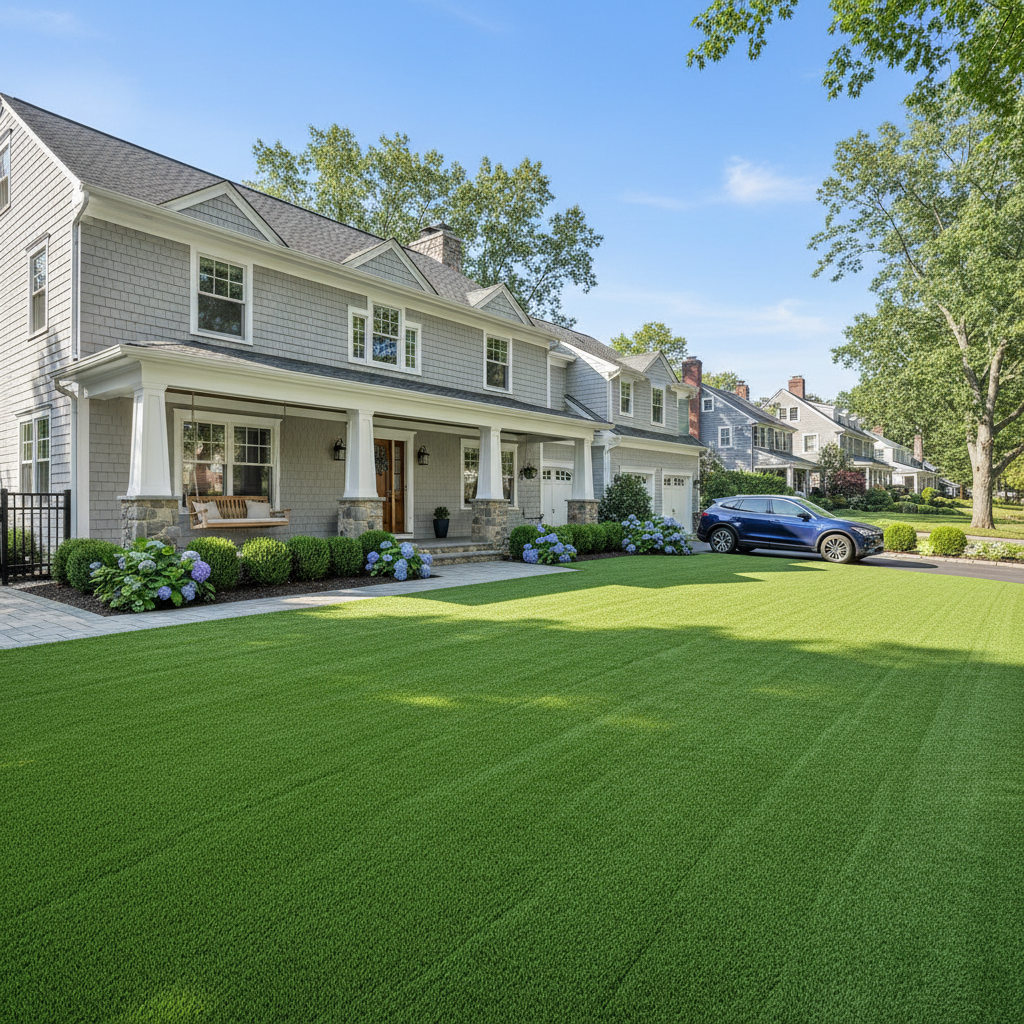 Beat Water Restrictions: Artificial Grass for Water Conservation in CT, NYC, NJ - artificial grass installation by Pags The Turf Guy