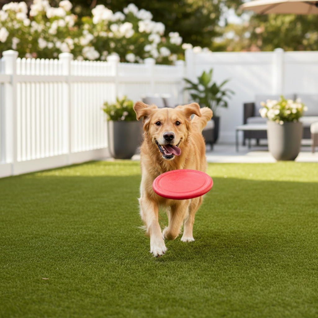 7 Dog-Friendly Backyard Ideas with Synthetic Turf in Connecticut - artificial grass installation by Pags The Turf Guy