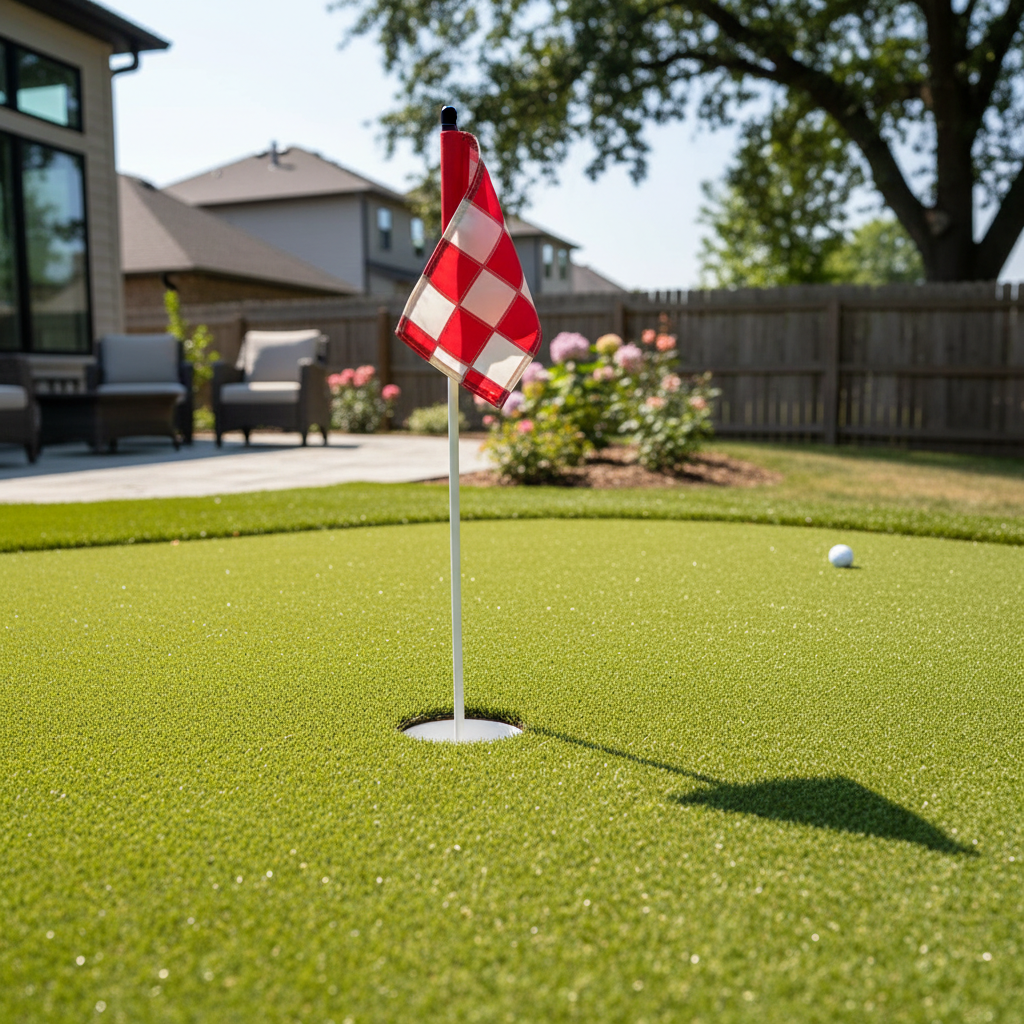 6 Amazing Benefits of a Backyard Putting Green in New York City - artificial grass installation by Pags The Turf Guy