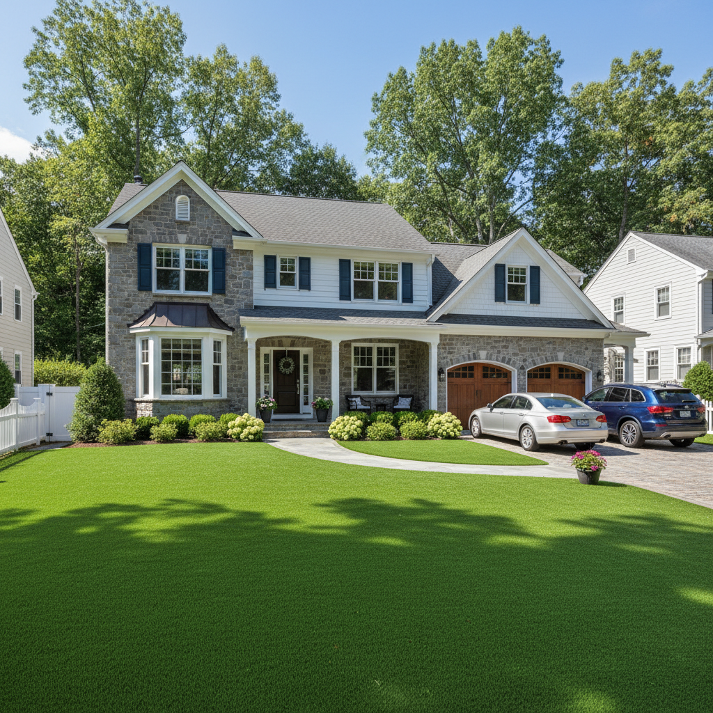 Autumn Yard Cleanup Driving New Canaan Homeowners to Artificial Grass - artificial grass installation by Pags The Turf Guy