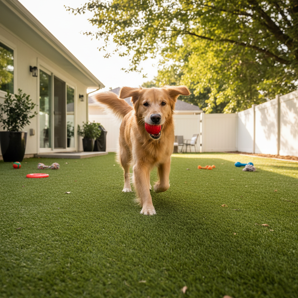 7 Dog-Friendly Backyard Ideas with Synthetic Turf in Bergen County, NJ - artificial grass installation by Pags The Turf Guy