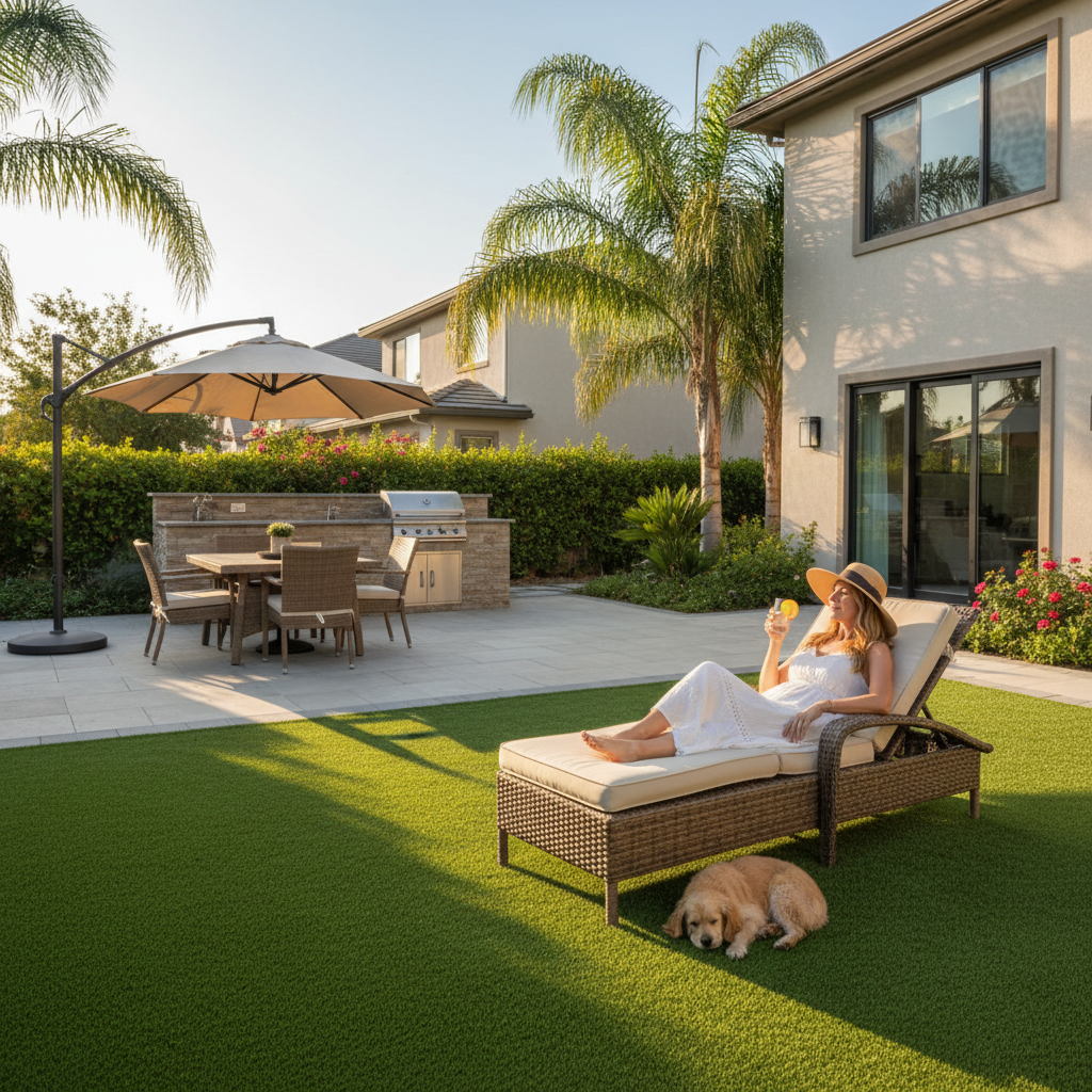 Artificial grass benefits for homeowners - commercial property landscaping