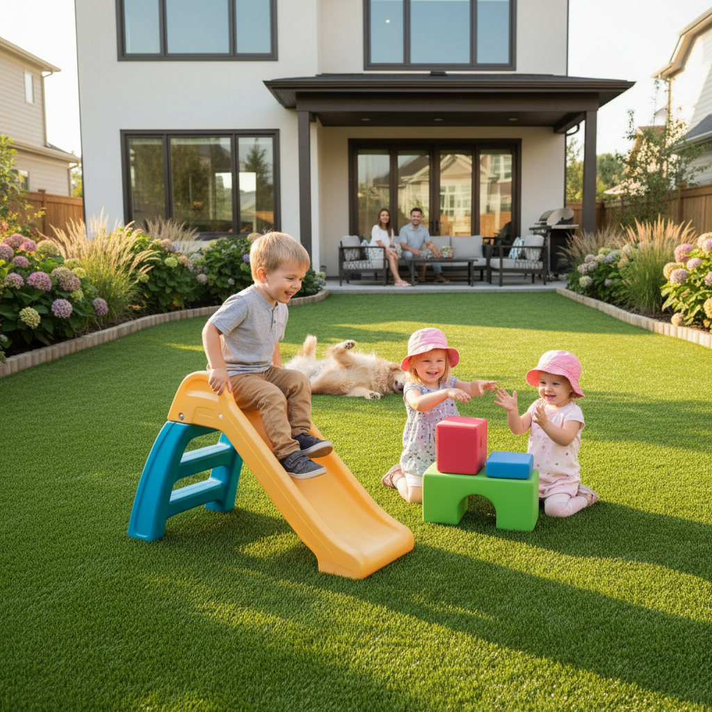 8 Outdoor Living Ideas Using Artificial Turf in Stamford, CT - artificial grass installation by Pags The Turf Guy