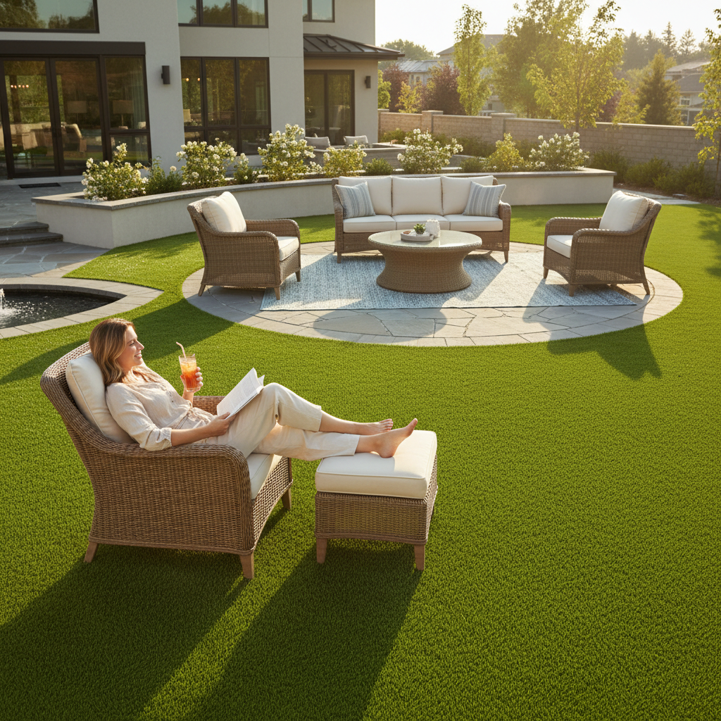 Artificial grass benefits for homeowners - backyard entertainment and