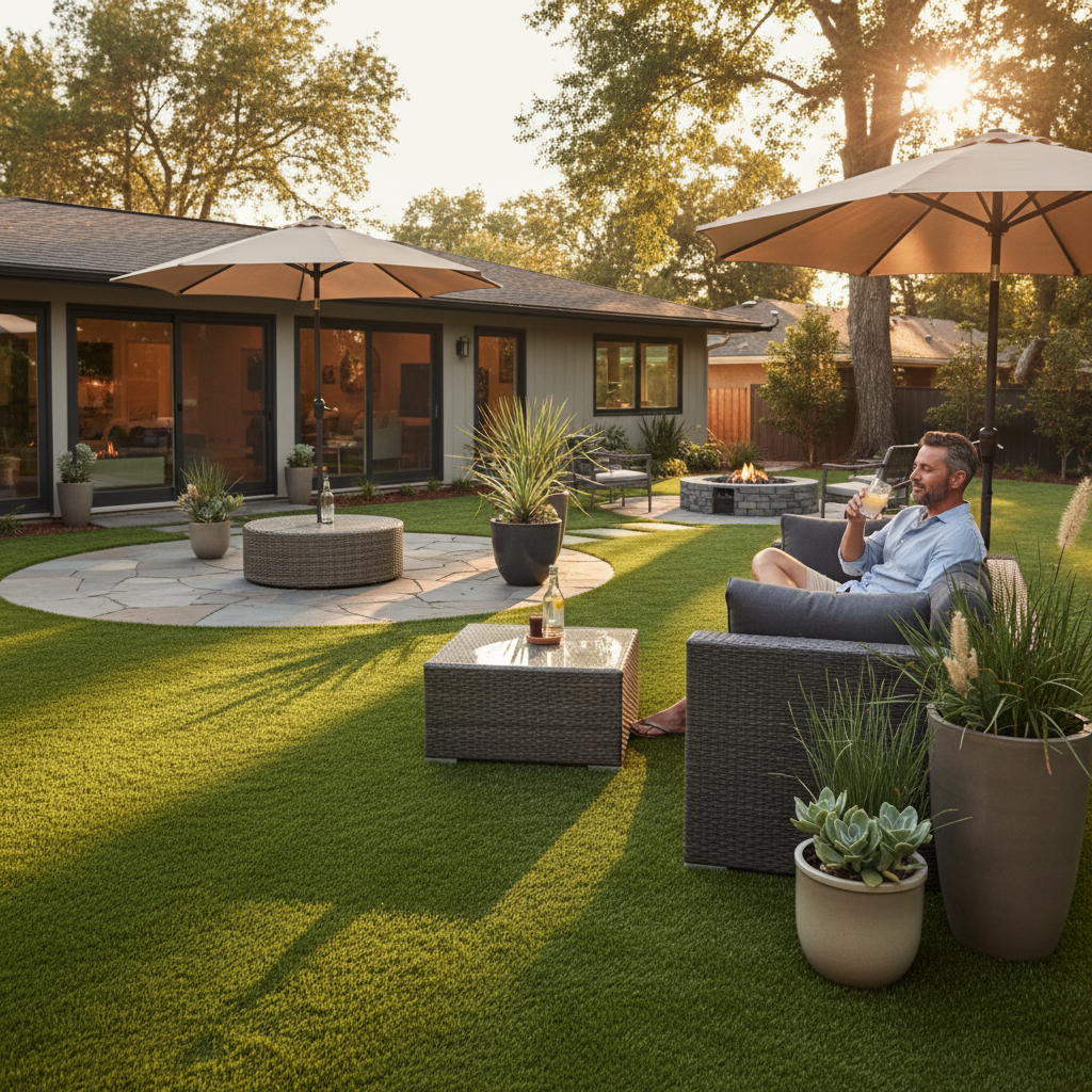 Artificial grass benefits for homeowners - backyard entertainment and