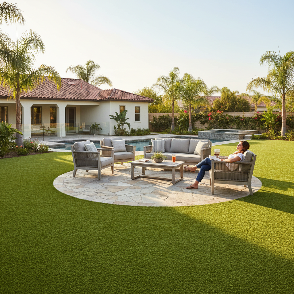 Artificial grass benefits for homeowners - backyard entertainment and