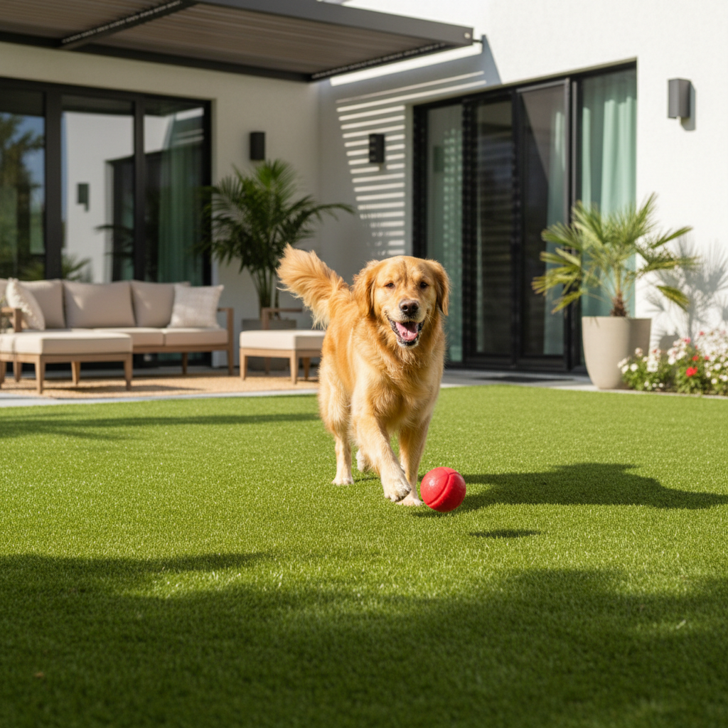 7 Dog-Friendly Backyard Ideas with Synthetic Turf in Stamford, CT - artificial grass installation by Pags The Turf Guy