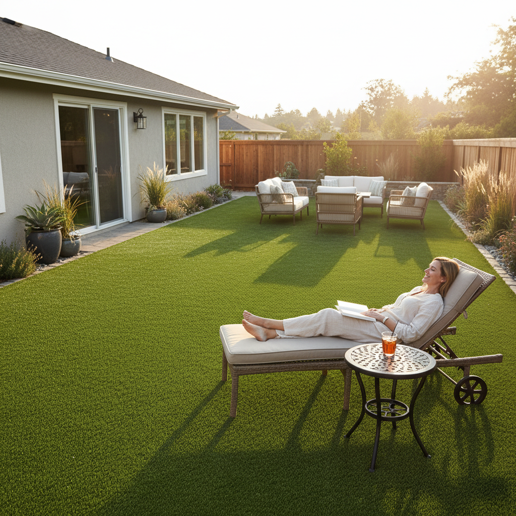 Artificial grass benefits for homeowners - backyard entertainment and