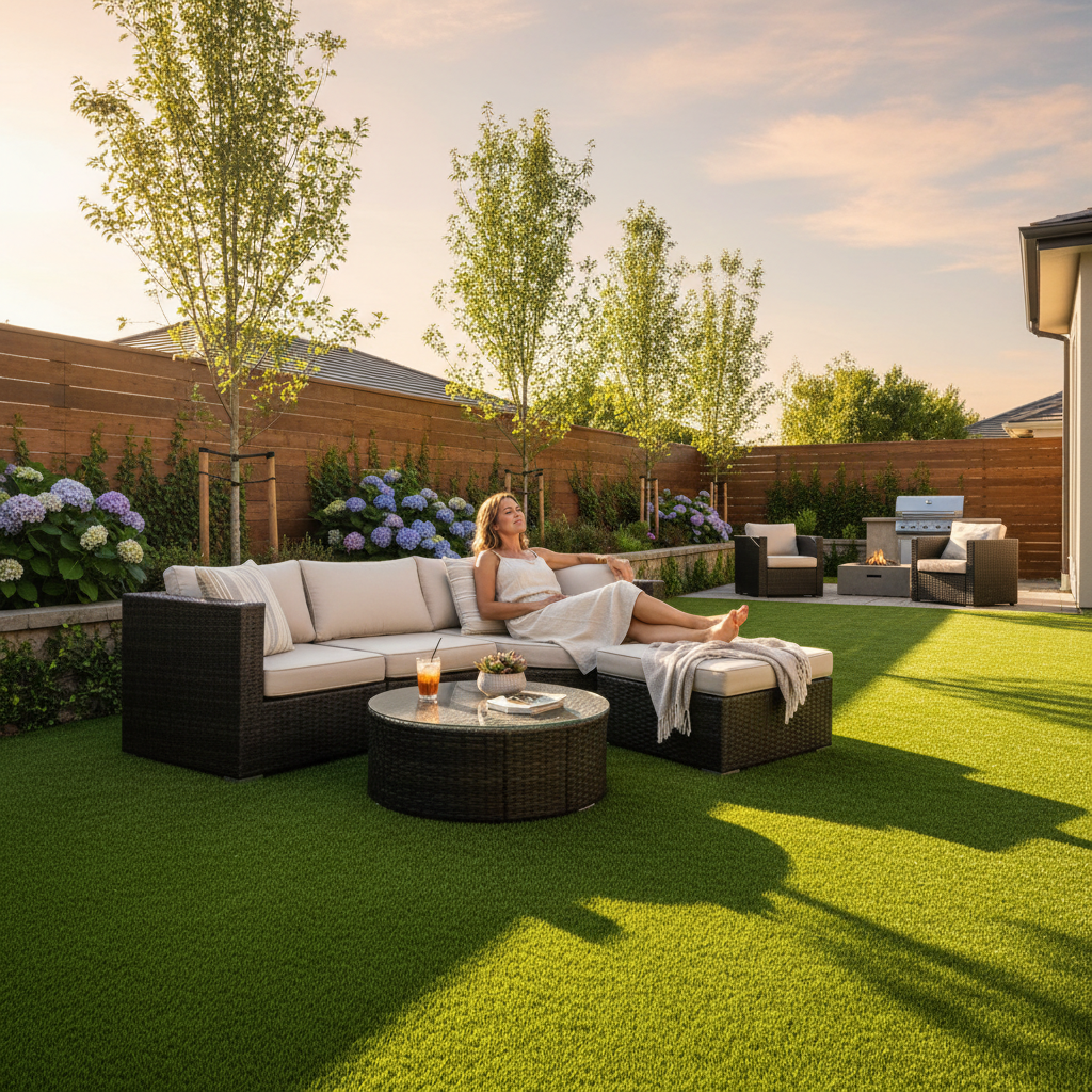 Artificial grass benefits for homeowners - backyard entertainment and