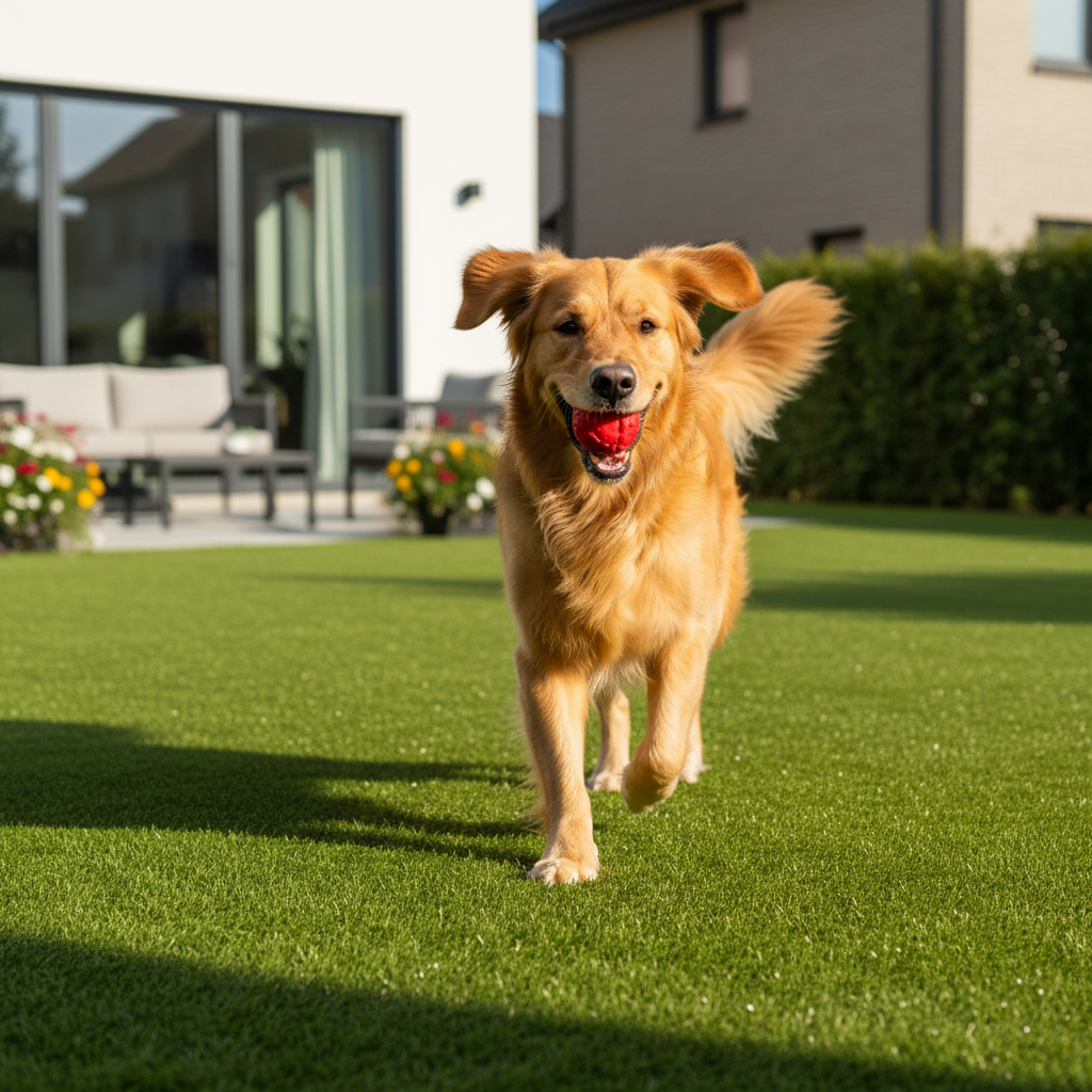 7 Dog-Friendly Backyard Ideas with Synthetic Turf in Westport, CT - artificial grass installation by Pags The Turf Guy